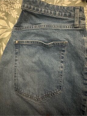 H&M Straight Leg Denim Pants in Medium Blue